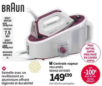 Conforama Braun centrale vapeur is5155wh offre