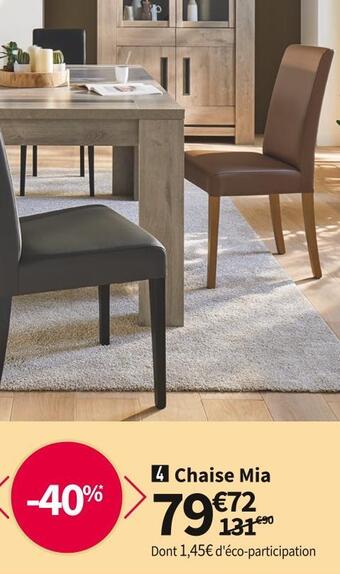 Conforama Chaise mia offre