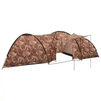 Go Sport Outdoor vidaxl vidaxl tente igloo de camping 6540x190 cm 8 personnes camouflage offre