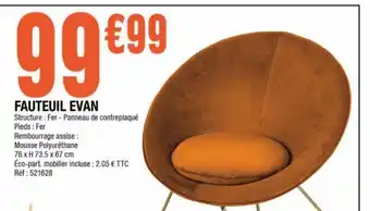 La Foir'Fouille Fauteuil evan offre