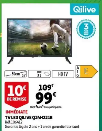 Auchan TV LED QILIVE Q24H221B offre