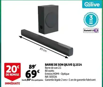 Auchan Barre de Son QILIVE Q1514 offre