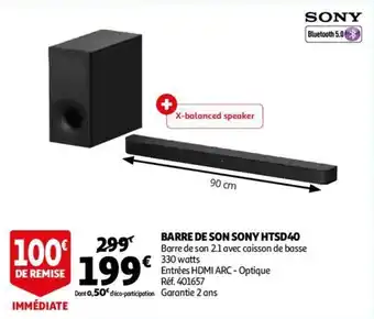 Auchan Barre de Son SONY HTSD40 offre