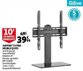 Auchan Support TV PIED Meuble Q1393 offre