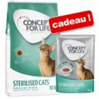 Croquettes concept for life 9/10 kg + sachets 12 x 85 g offerts !
