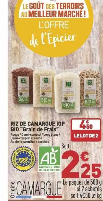 Grand Frais Riz de camargue igp bio offre