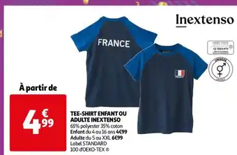 Auchan Tee-Shirt Enfant Ou Adulte Inextenso offre