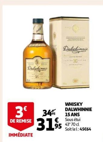 Auchan Whisky Dalwhinnie 15 Ans offre