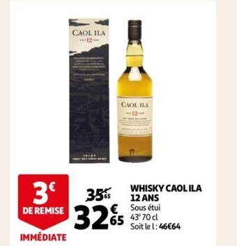 Whisky Caol Ila 12 Ans