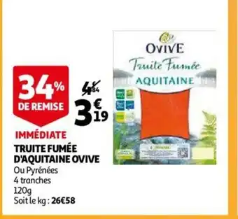 Auchan Truite Fumée d'aquitaine Ovive offre