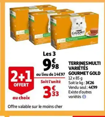 Auchan Terrines Multi Variétés Gourmet Gold offre