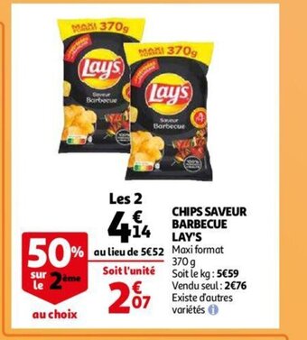 Auchan Chips Saveur Barbecue Lay's offre