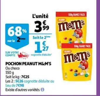 Auchan Pochon Peanut M&M's offre