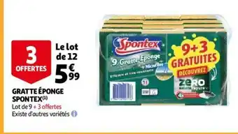 Auchan Gratte éponge Spontex offre