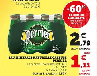 U Express EAU MINERALE NATURELLE GAZEUSE offre