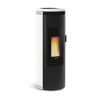 Intermarché Poêle à granulés de bois 8kw blanc - nordica extraflame - amikablanc offre