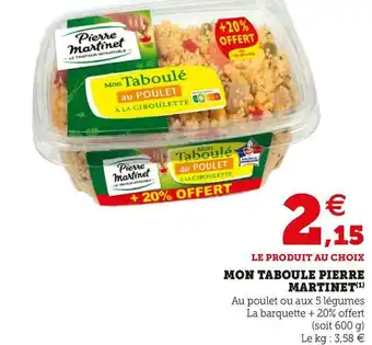 Super U MON TABOULE offre