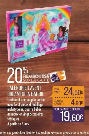 Match Calendrier Avent Dreamtopia Barbie offre