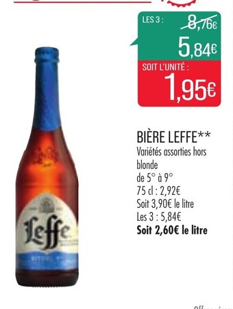 Match Bière Leffe offre