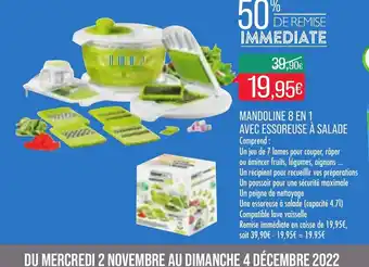 Match Mandoline 8 En 1 Avec Essoreuse a Salade offre