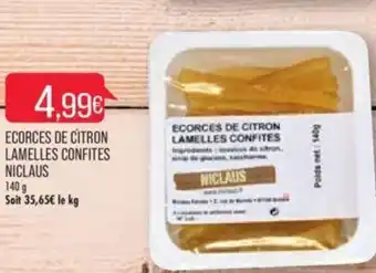 Match Ecorces de Citron Lamelles Confites Niclaus offre