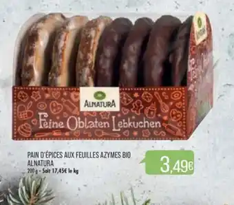 Match Pain d'Epices Aux Feuilles Azymes Bio Alnatura offre