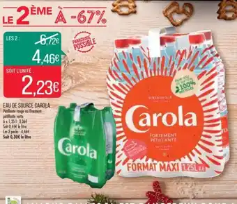 Match Eau de Source Carola offre