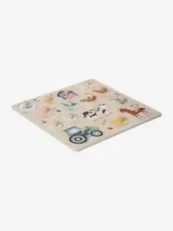 Vertbaudet Puzzle boutons lovely farm en bois fsc® - beige offre