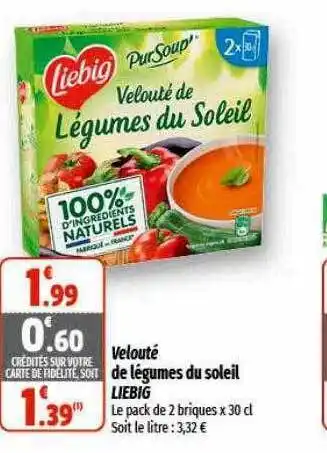 Coccinelle Express Velouté de légumes du soleil liebig offre