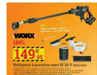 Espace emeraude Nettoyeur à Pression Sans Fil 20 V Hydroshot offre