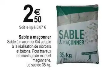 Tridôme Sable à Maçonner offre