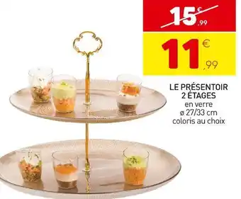 Stokomani Le présentoir 2 étages offre
