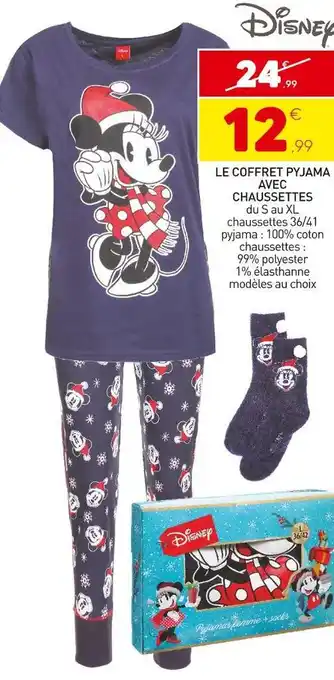 Stokomani Disney le coffret pyjama avec chaussettes offre