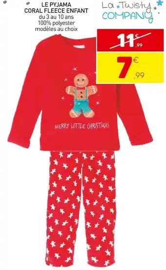 Stokomani La twisty company le pyjama coral fleece enfant offre