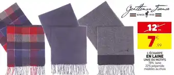 Gentleman farmer l'écharpe en laine unie ou motifs