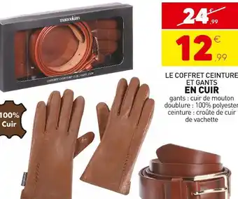Stokomani Le coffret ceinture et gants en cuir offre