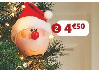 Jardiland Boule “père noël” lumineuse offre