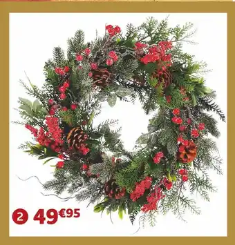 Jardiland Couronne “baies rouges” de noël offre