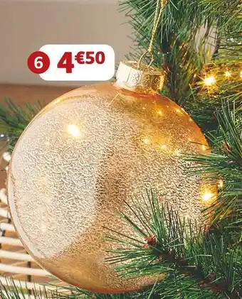 Jardiland Boule de noël dorée offre