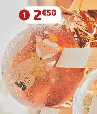 Jardiland Boule de noël “renard” offre