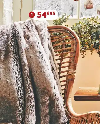 Jardiland Plaid effet fourrure offre