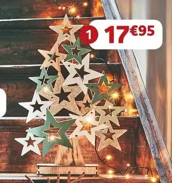 Jardiland Sapin en bois lumineux offre