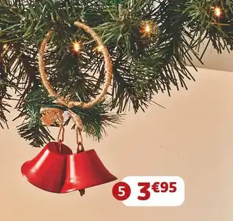 Jardiland Suspension “cercle cloches rouges” offre