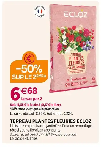 Delbard Ecloz terreau plantes fleuries offre