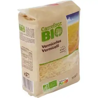 Carrefour Carrefour bio pâtes bio vermicelles offre