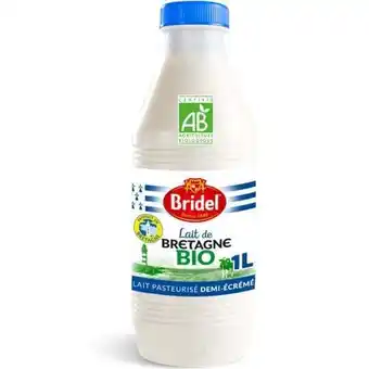 Bridel lait demi-ecreme bio pasteurisé de bretagne