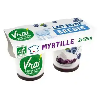 Carrefour Vrai yaourts brevis myrtille offre