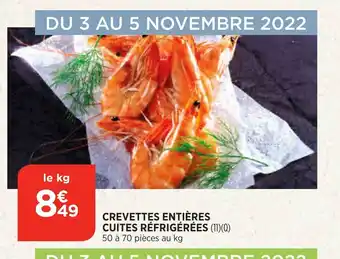 Bi1 Crevettes Entieres Cuites Refrigerees offre