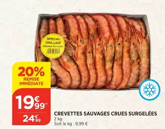 Bi1 Crevettes Sauvages Crues Surgelees offre
