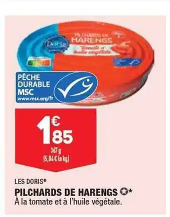 ALDI Pilchards de harengs les doris offre